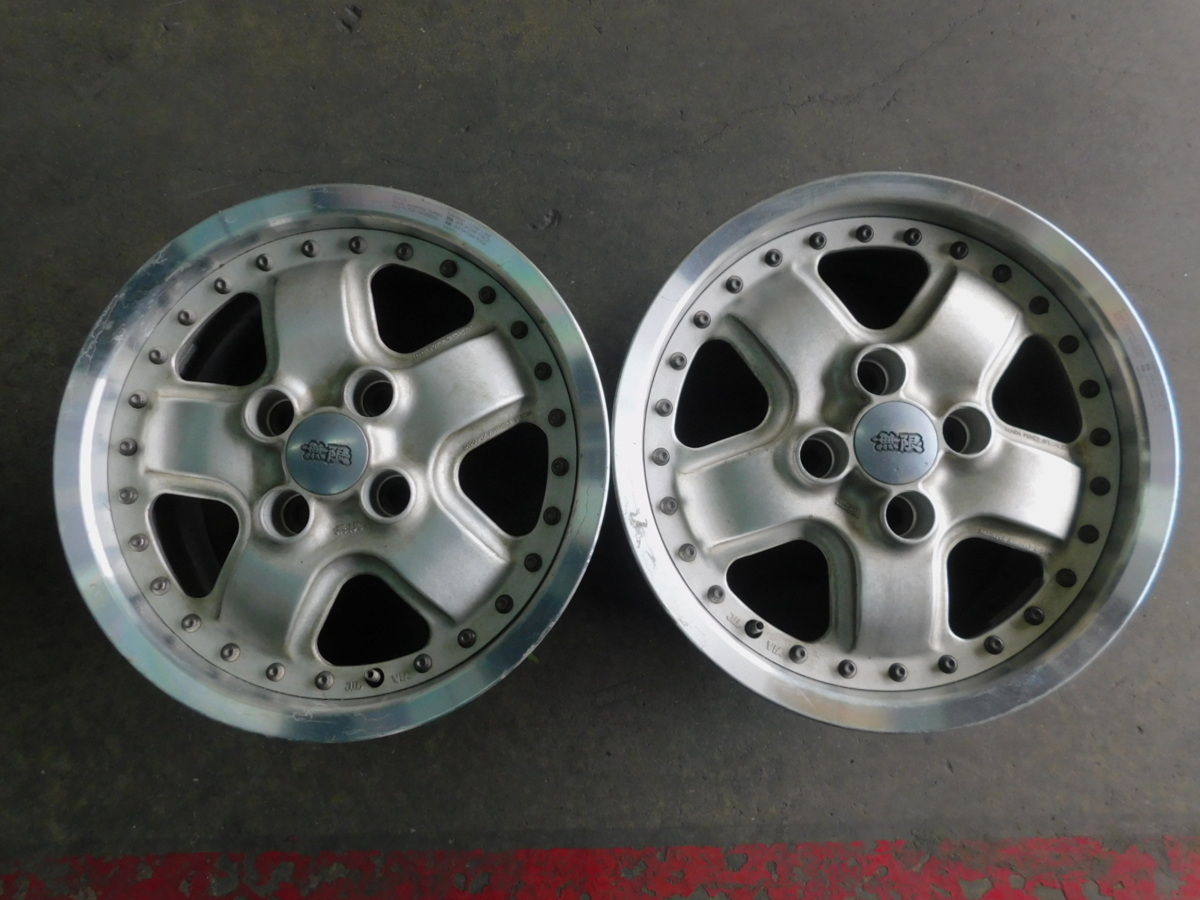 無限 ムゲン 14インチ アルミ M-2 6JJ オフセット38 PCD100 4穴 