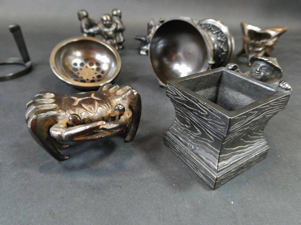 唐銅 七種蓋置 高岡銅器 鋳師 二代「金森紹栄」造