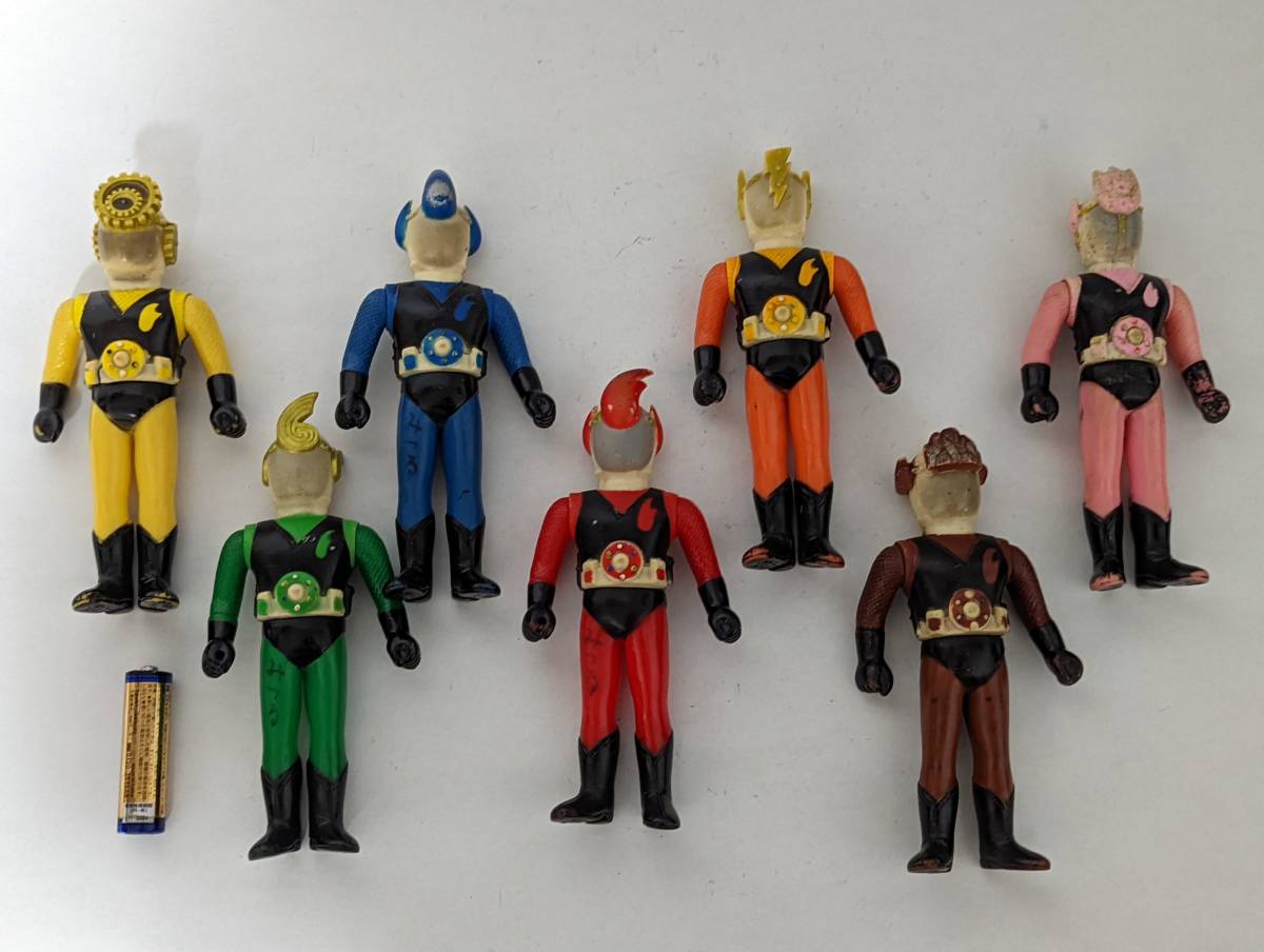 ポピー 忍者キャプター 雷忍 水忍 花忍 土忍 金忍 風忍 火忍 ソフビ  