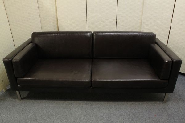 イケア SATER 2.5人掛けソファ 廃版 フレーシグ ダークブラウン 合成 