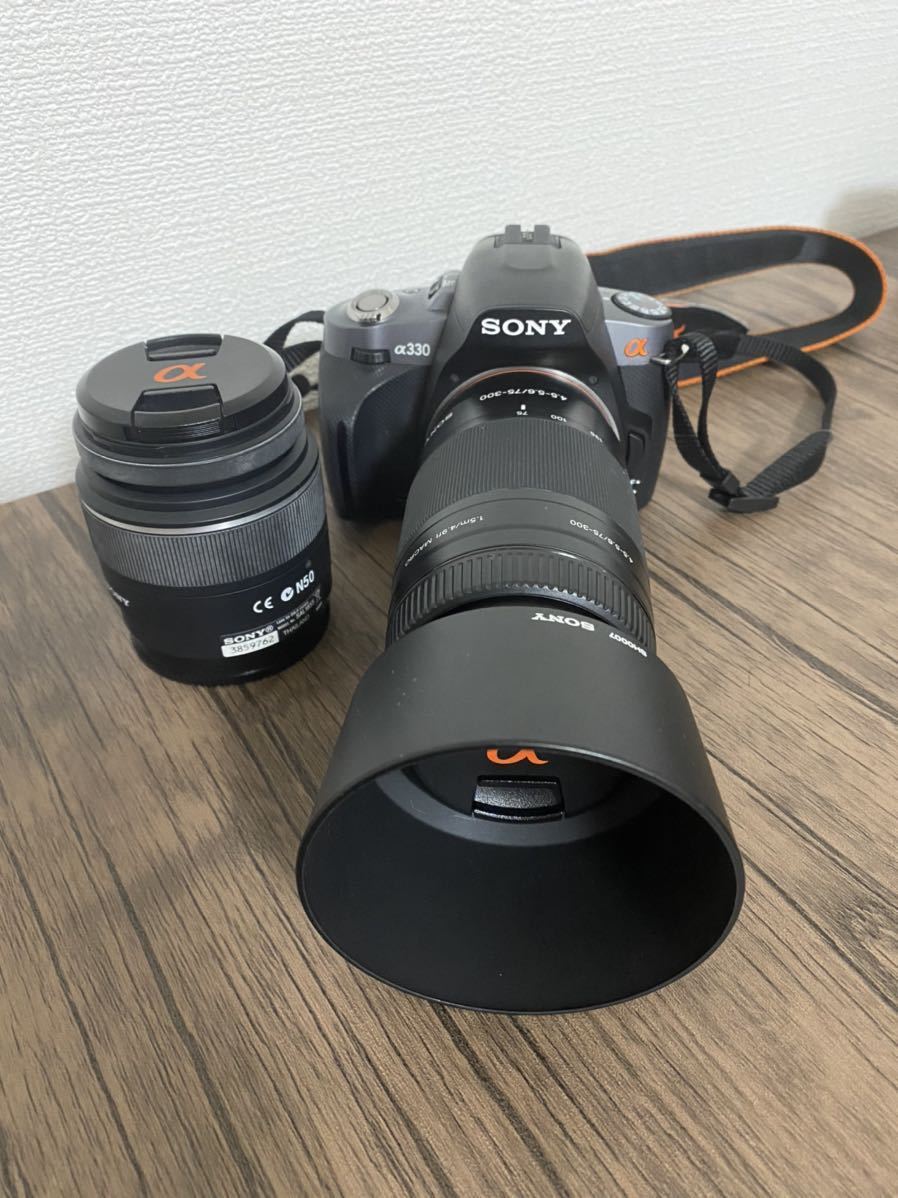 【美品】SONY α330 DSLR-A330L DT18-55mm F3.5-5.6SAM Zoom Lens Kit ソニーデジタル一眼レフ カメラ 動作確認済 Sony Alpha DSLR-A330 DT18-55 Exc レンズ