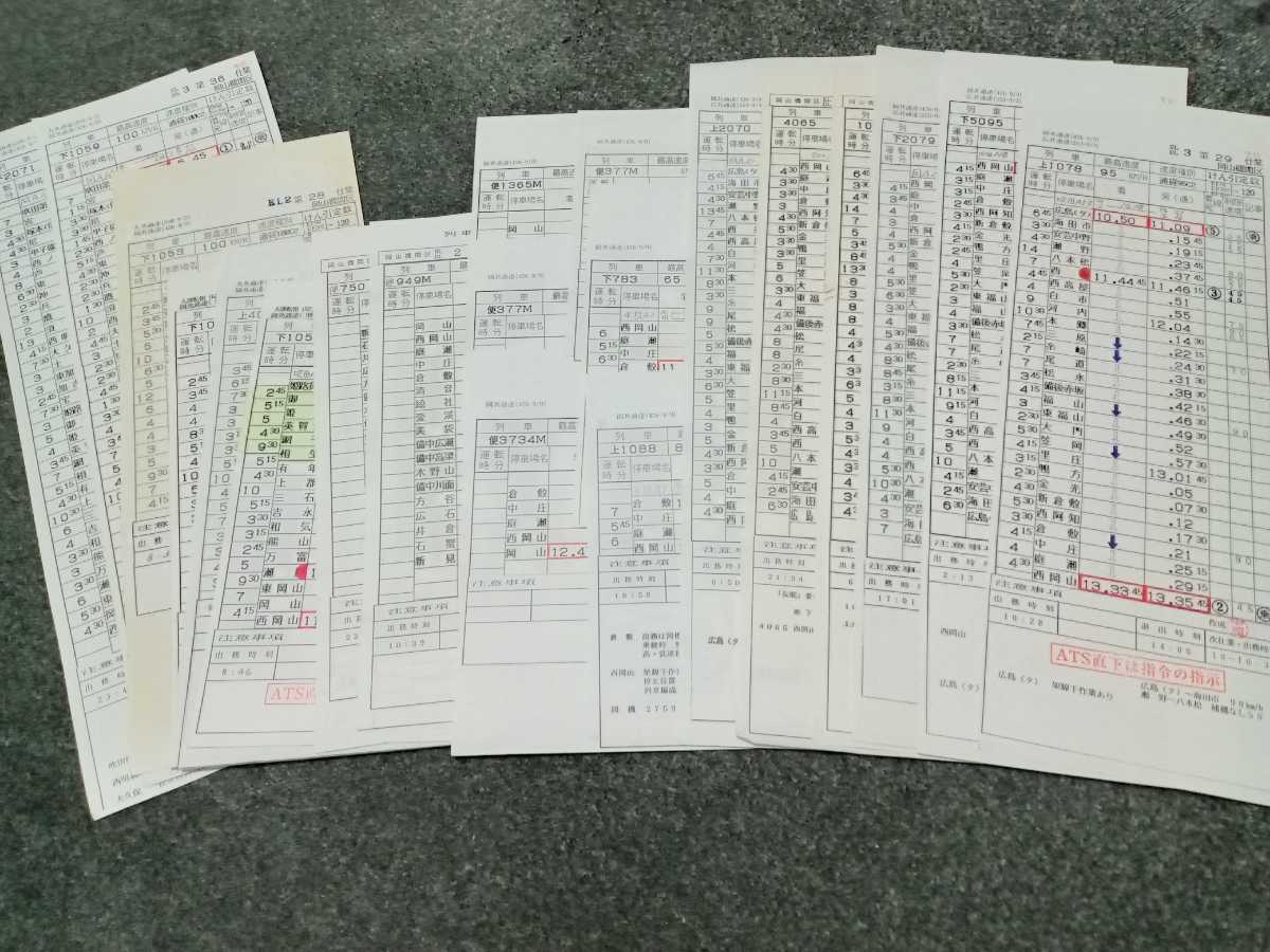JR貨物 岡山機関区『運転士時刻表』セット 水島臨海鉄道 吹田第七・東