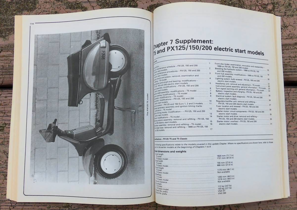 ヘインズ ベスパ P/PX 整備書 洋書 サービスマニュアル Vespa P PX125