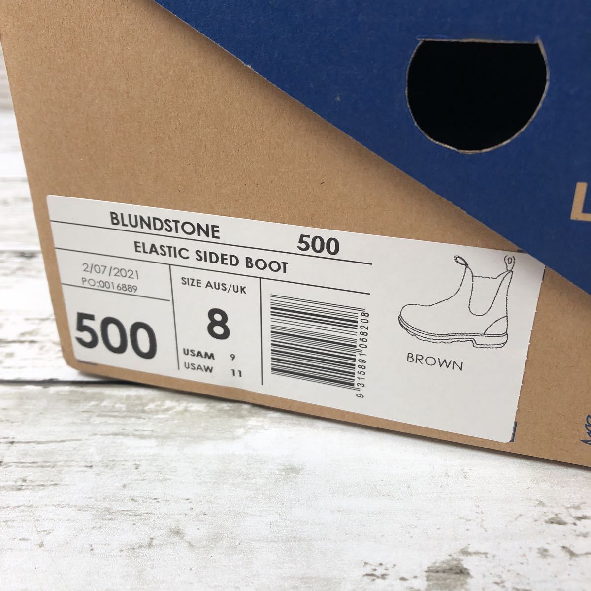8A 美品 Blundstone 500 ブラウン size 8 ハイカットブーツ (検 
