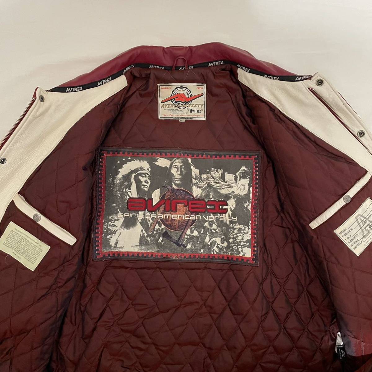 激レア‼︎AVIREX varsity jacketレザースタジャンXL｜ジャケット・アウター
