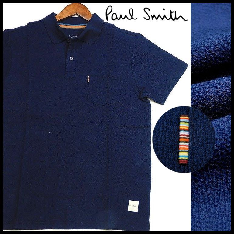  B1302 正規品 Paul Smith ポールスミス M 紺 ドライタッチ 半袖 ポロシャツ マルチストライプタブ アーティストストライプ メンズ(Mサイズ)｜売買されたオークション情報、yahooの商品情報をアー Mサイズ