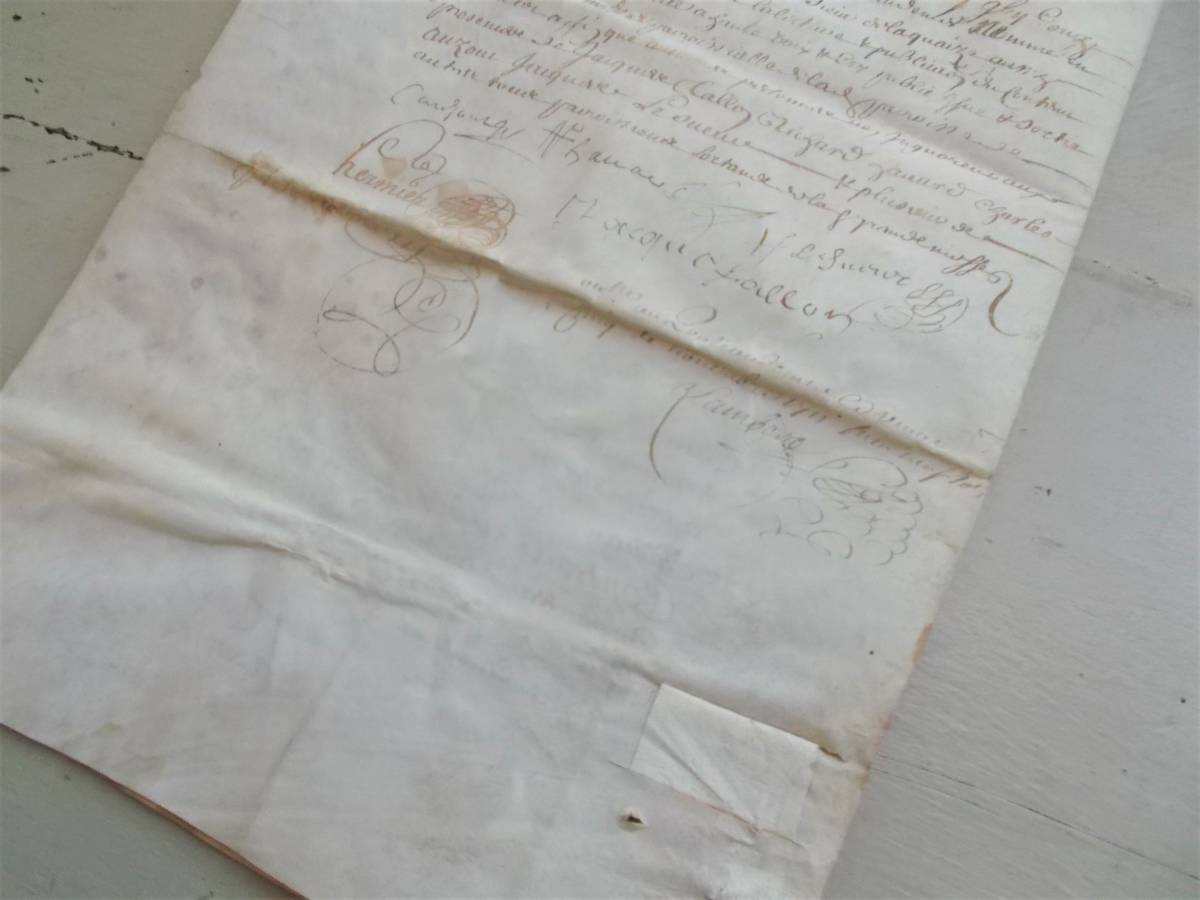 B*.様 22枚 18世紀 フランス アンティーク 古文書 公文書 紙もの B1 B