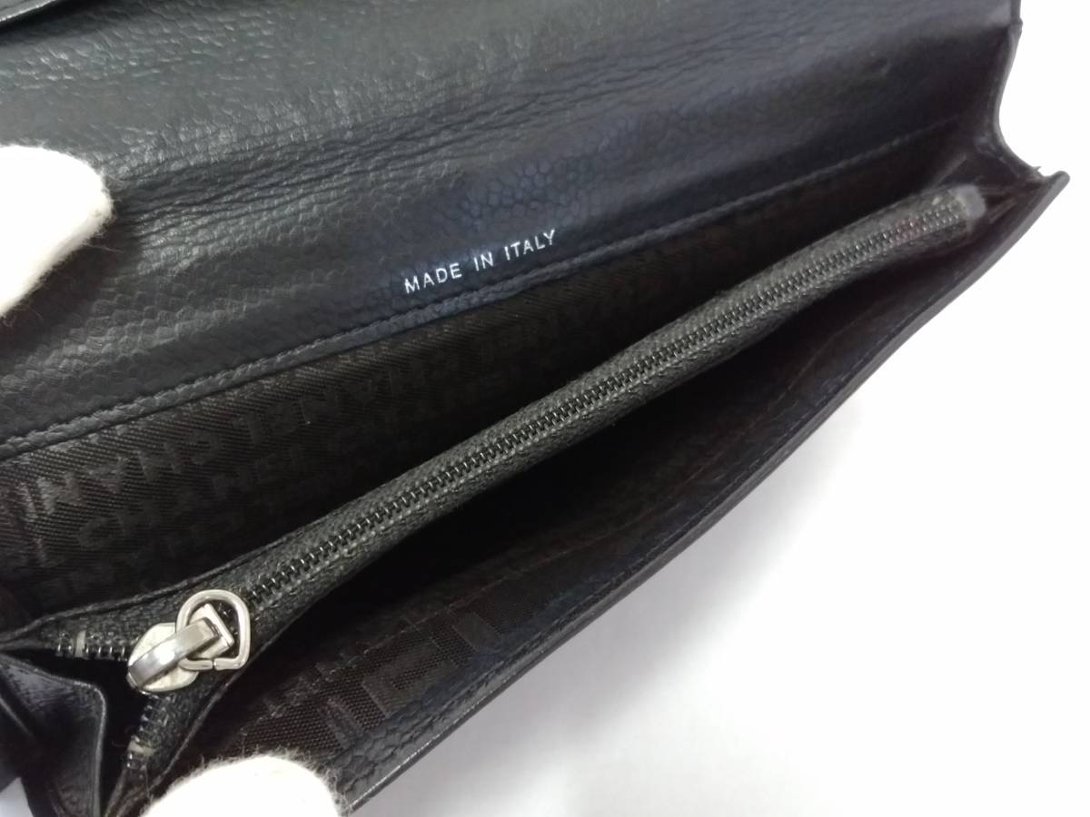 【美品】CHANEL シャネル チョコバー キャビアスキン 二つ折り長財布/ブラック/約10×18×1.5cm/ロングウォレット/ココマーク/LNJ26