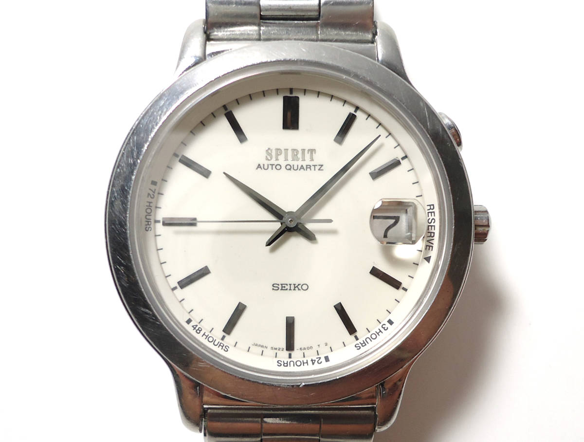 ☆ SEIKO (セイコー) SPIRIT オートクォーツ 5M22-6A00 現状品 