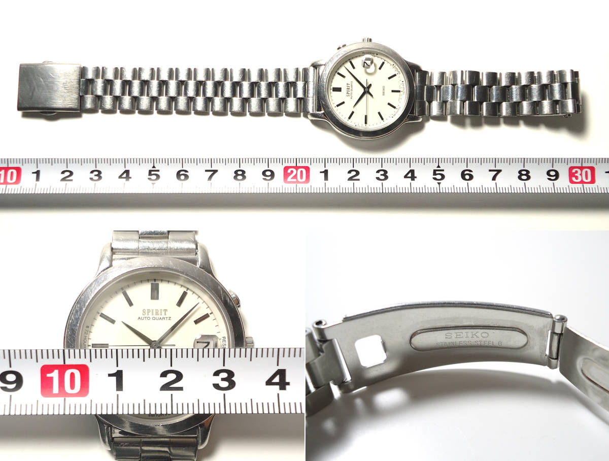 ☆ SEIKO (セイコー) SPIRIT オートクォーツ 5M22-6A00 現状品 