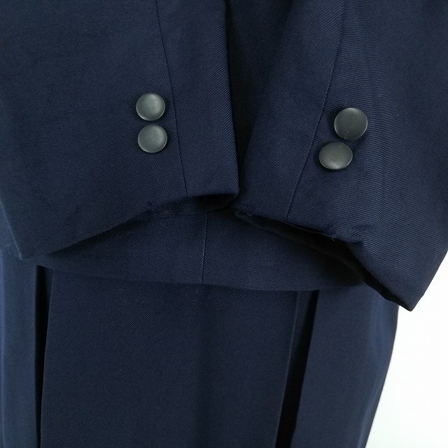1円 イートン ジャンパースカート 上下2点セット 大きいサイズ 冬物 長袖 女子 学生服 中学 高校 紺 制服 中古 ランクB NA9457_3