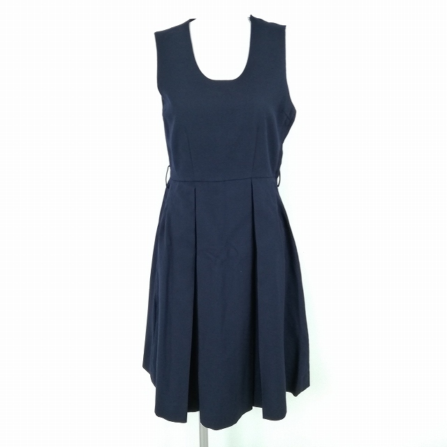 1円 イートン ジャンパースカート 上下2点セット 大きいサイズ 冬物 長袖 女子 学生服 中学 高校 紺 制服 中古 ランクB NA9457_5