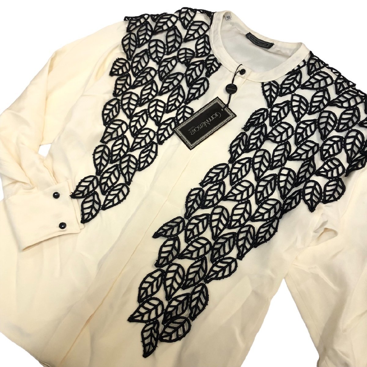 未使用 タグ付き ヴェルサーチ GIANNI VERSACE シルク 長袖シャツ 