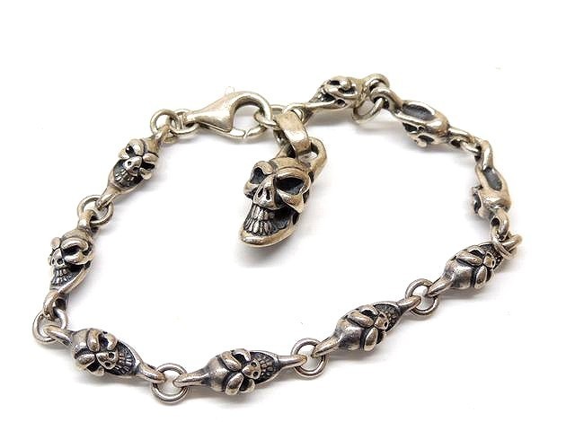 Bill Wall Leather b558 スカルブレスレット