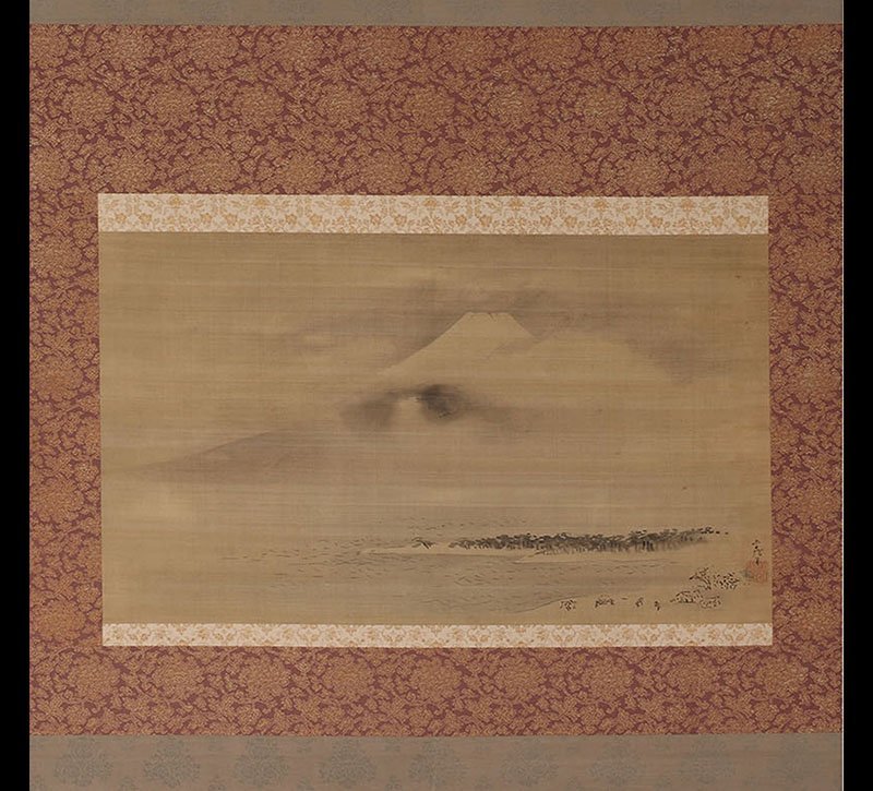 深和】【模写】狩野常信 富士図横物 模写狩野常信 日本画 | 111