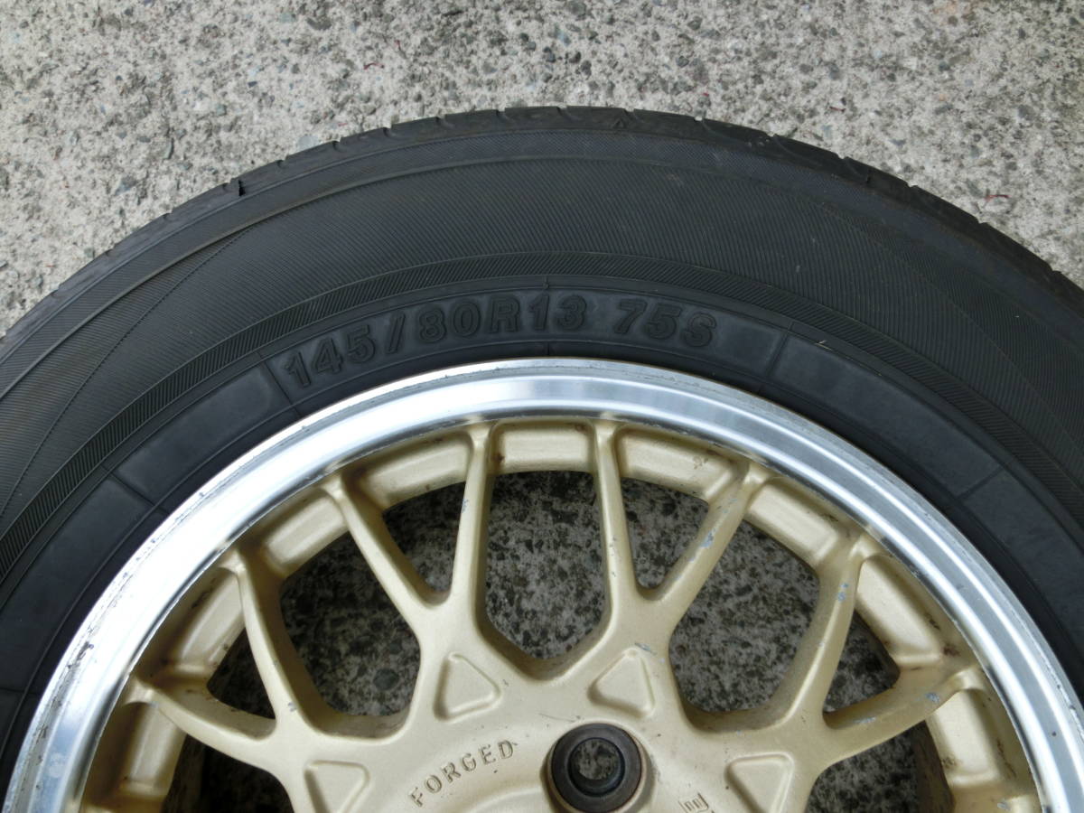 BBS・スバル純正オプション・13インチ・4J・+45・ブルーアース145 