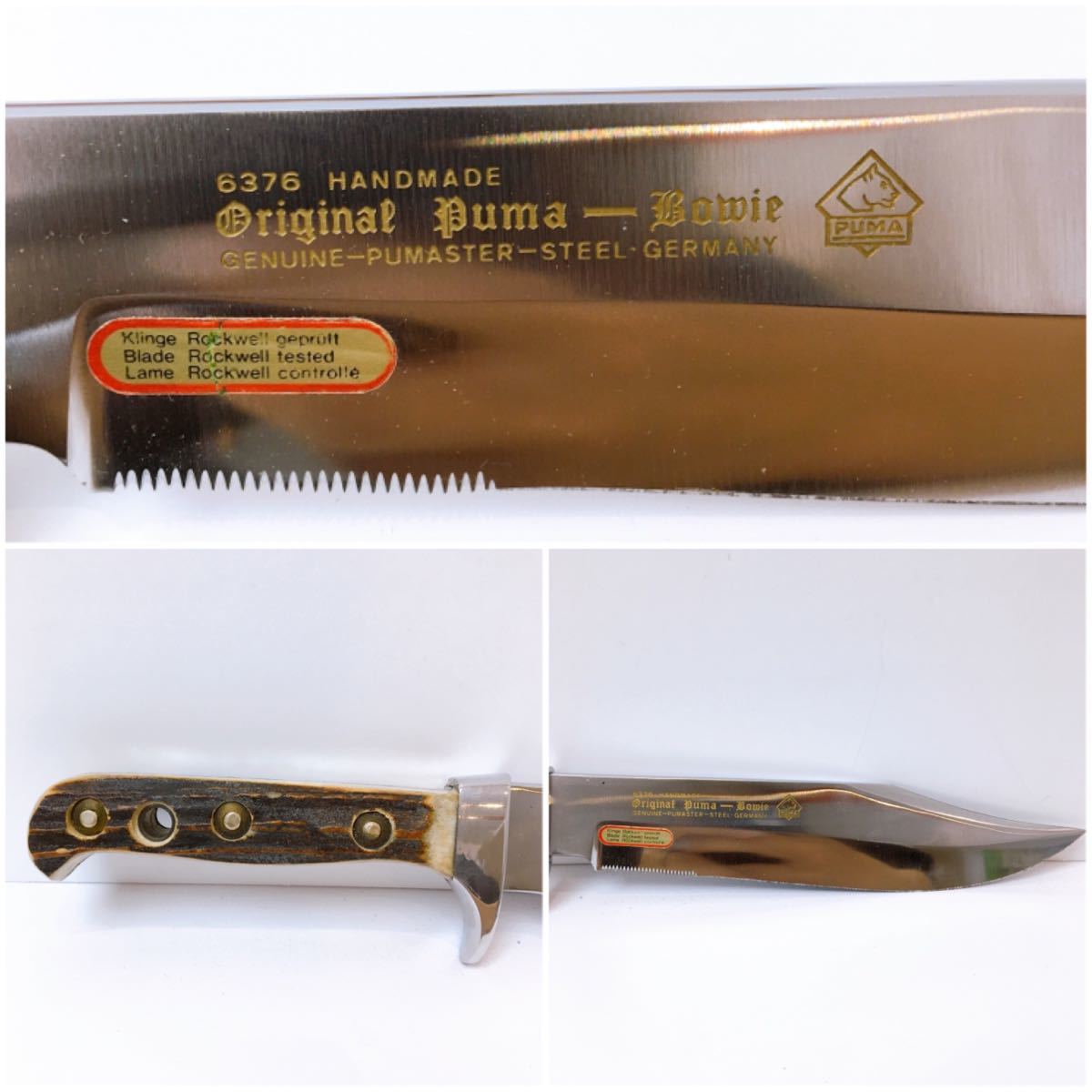 24【中古】Original Puma - Bowie 6376 ハンドメイド シースナイフ  