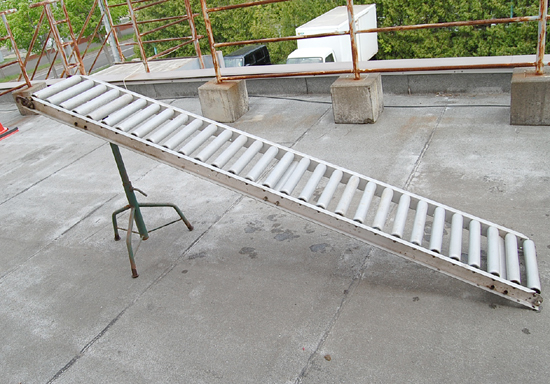 札幌市内近郊限定 マルヤス アルミ ローラーコンベア 長さ240cm  