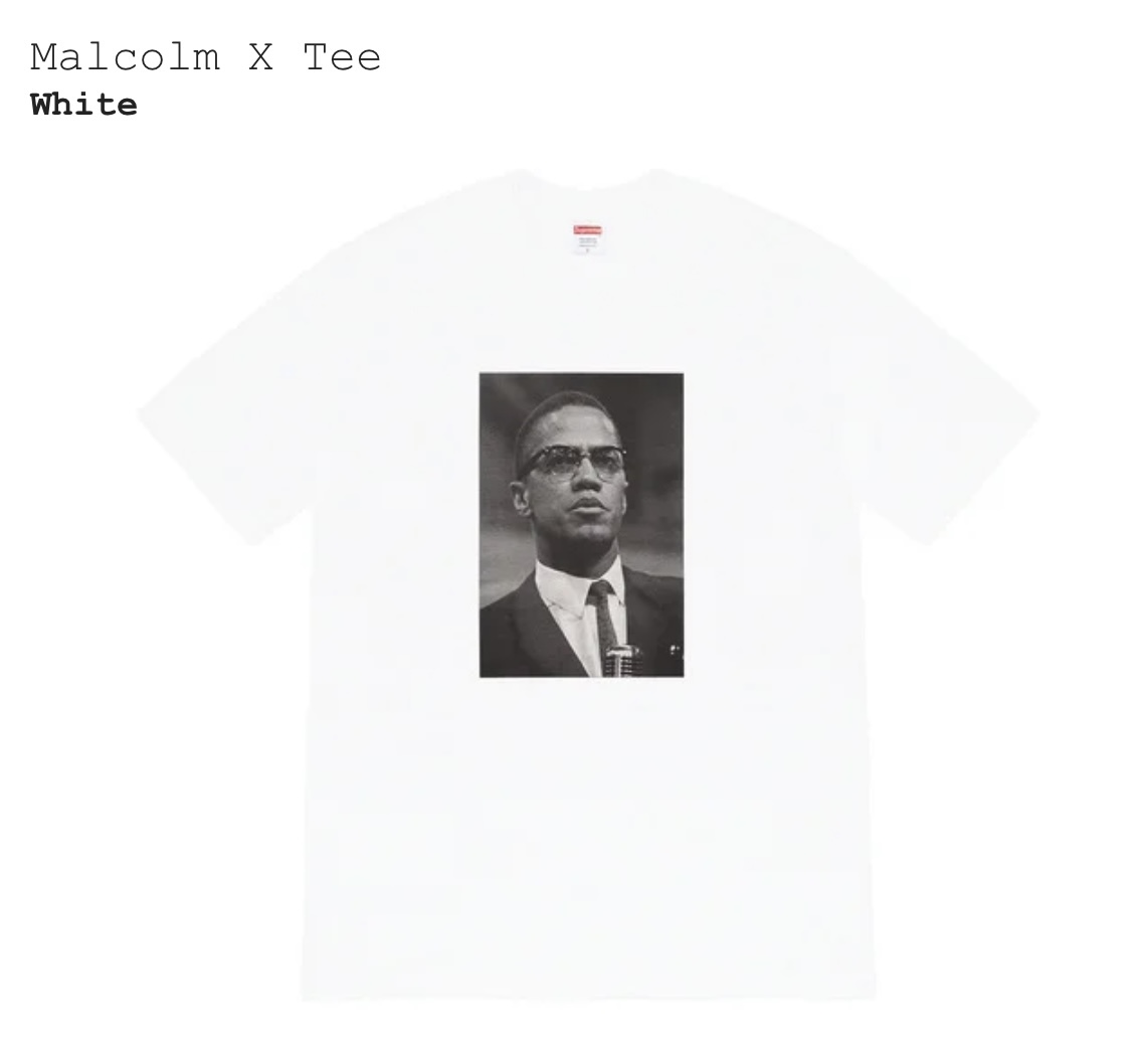 Supreme Malcolm X Tee M シュプリーム マルコム Tシャツ white ホワイト 白 22ss
