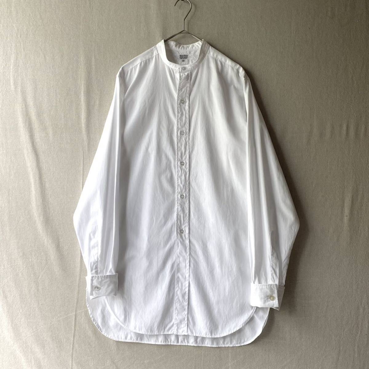 お買い得，100%新品 Moss Bros ドレス シャツ / 15 1/2 コットン ホワイト ダブルカスフ バンドカラー ビンテージ USA 60s 70s 80s T2-03096-0580(Lサイズ)｜売買されたオークション情報、yahooの商品情報をアーカイブ公開 - オ 長袖シャツ一般