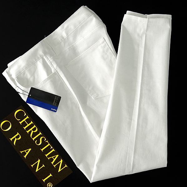 【超激得，人気】 クリスチャンオラーニ コットン ツイル ストレッチ パンツ M 白 P27002 メンズ CHRISTIAN ORANI オールシーズン チノパンツ(Mサイズ)｜売買されたオークション情報、yahooの商品情報をアーカイブ公 Mサイズ