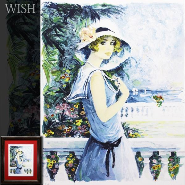 真作】【WISH】ベルナール・シャロワ Bernard Charoy「テラスの