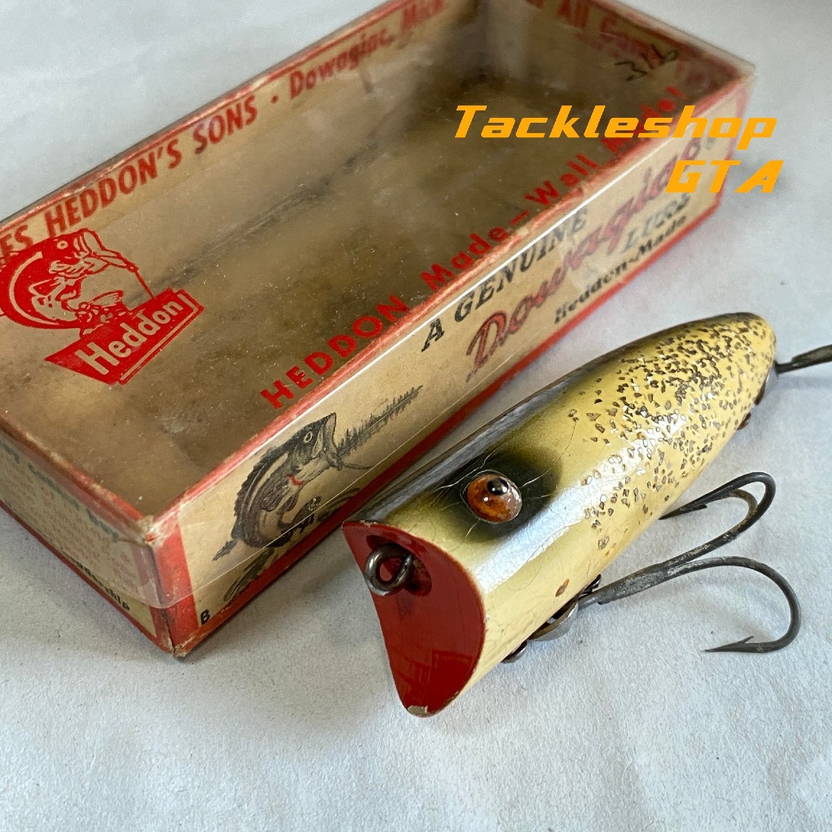 ◇50sオールド◇Heddon Baby Lucky13 / 希少 タックオンアイ ウッド 