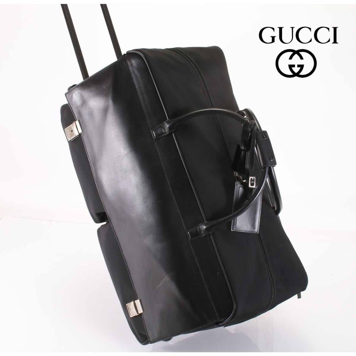 驚きの破格値，大得価 1円 極 GUCCI グッチ ボストンバッグ キャリーケース スーツケース ビジネス メンズ 旅行 トラベル バッグ レディース ブラック(かばん、バッグ)｜売買されたオークション情報、yahooの商品情 かばん、バッグ