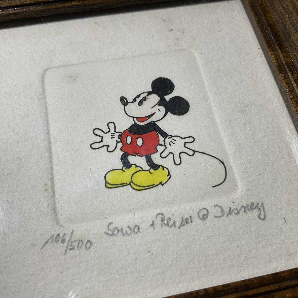 Walt Disney Original Etching LIMITED EDITION Mickey Mouse 