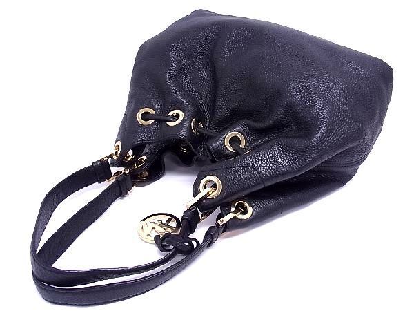 1円 ■美品■ MICHAEL KORS マイケルコース レザー タッセル トート ハンドバッグ ショルダー 手提げ レディース ブラック系 CA0005Wオ KORS MICHAEL マイケルコース ベージュ系 ショルダー スタッズ