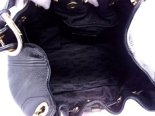1円 ■美品■ MICHAEL KORS マイケルコース レザー タッセル トート ハンドバッグ ショルダー 手提げ レディース ブラック系 CA0005Wオ KORS MICHAEL マイケルコース ベージュ系 ショルダー スタッズ