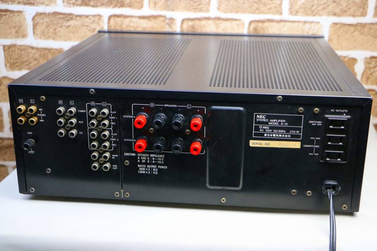 初代モデル NEC A-10 プリメインアンプ 音出し良好 名機 【公式通販】