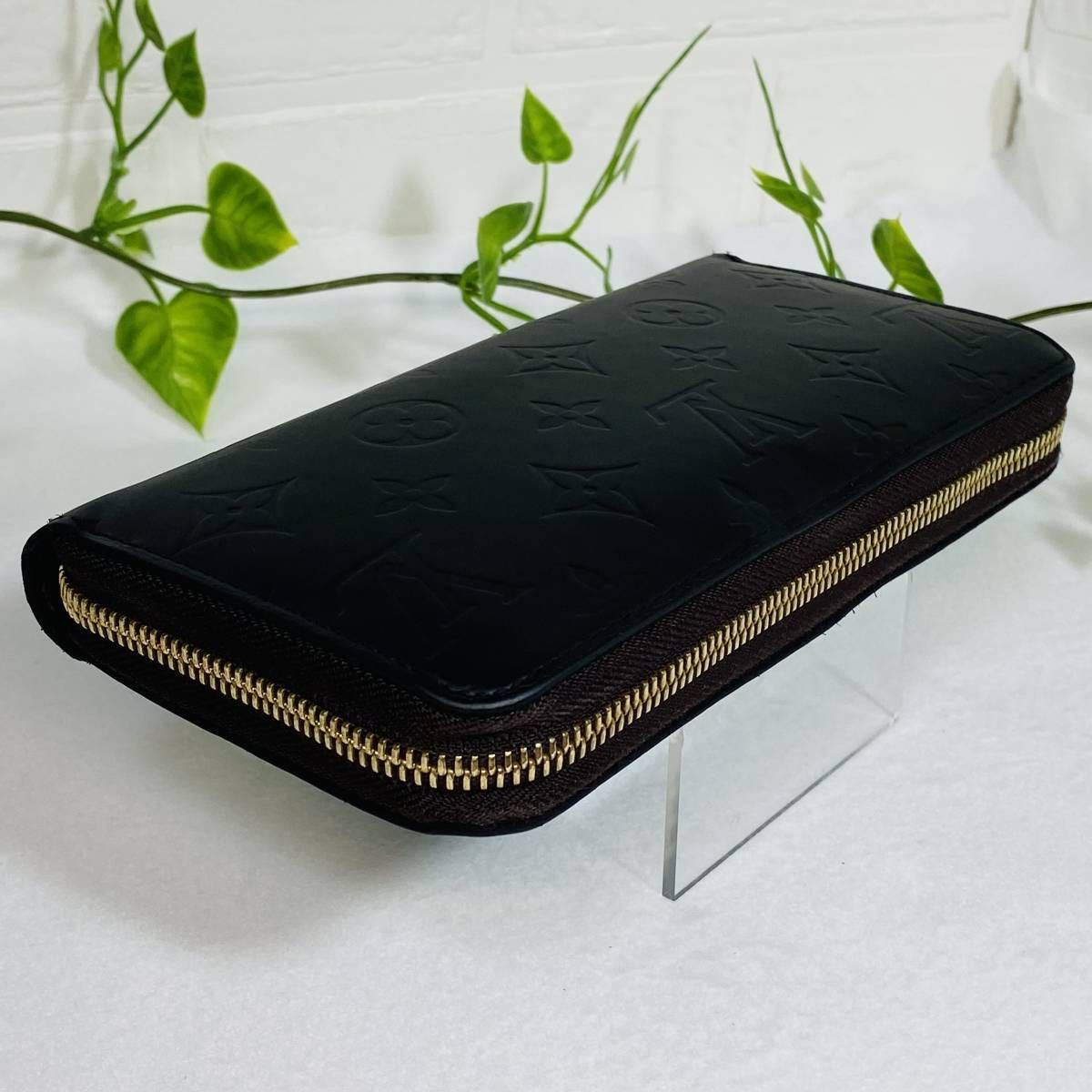 美品》LOUIS VITTON ルイ・ヴィトン ヴェルニ ジッピーウォレット 黒 