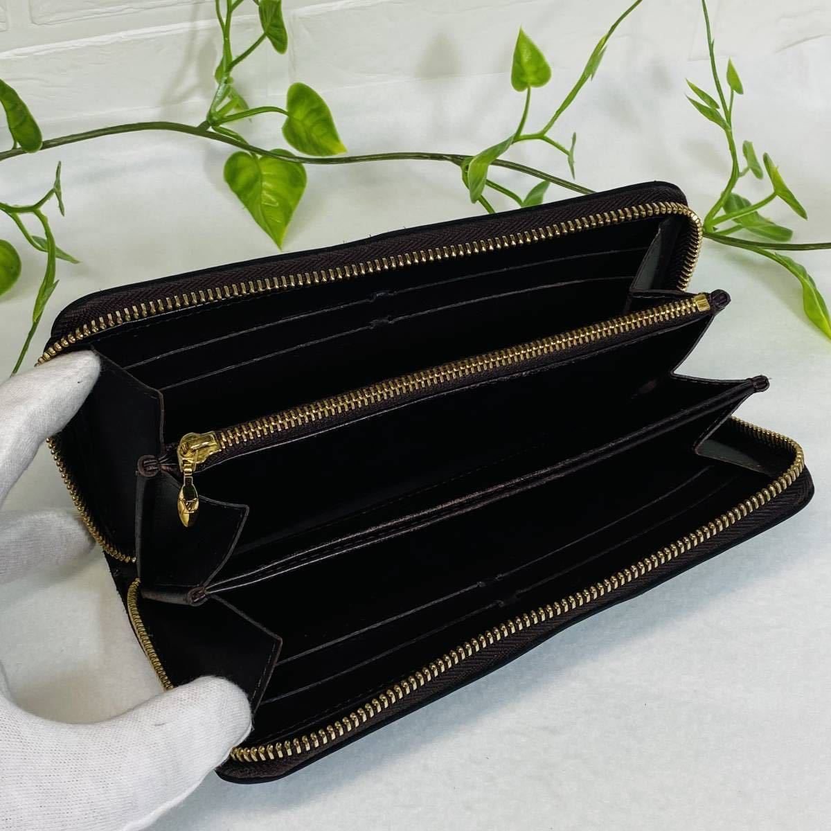 美品》LOUIS VITTON ルイ・ヴィトン ヴェルニ ジッピーウォレット 黒 