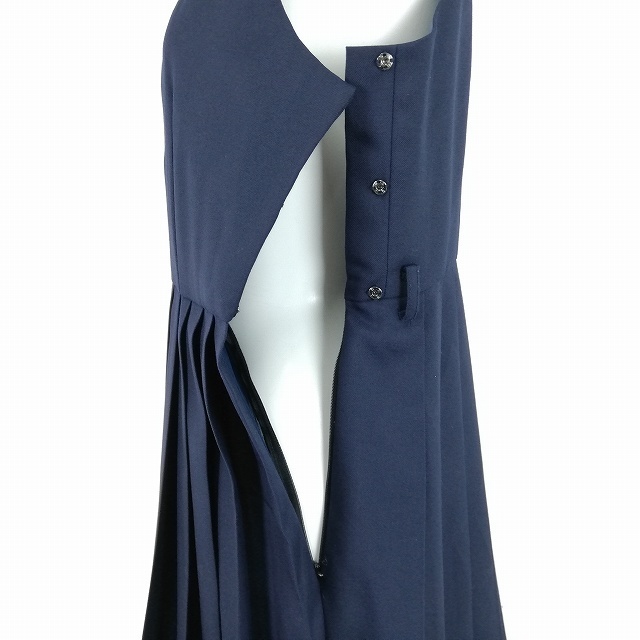 1円 イートン ジャンパースカート 上下2点セット 大きいサイズ 冬物 長袖 女子 学生服 中学 高校 紺 制服 中古 ランクC EY0647_8