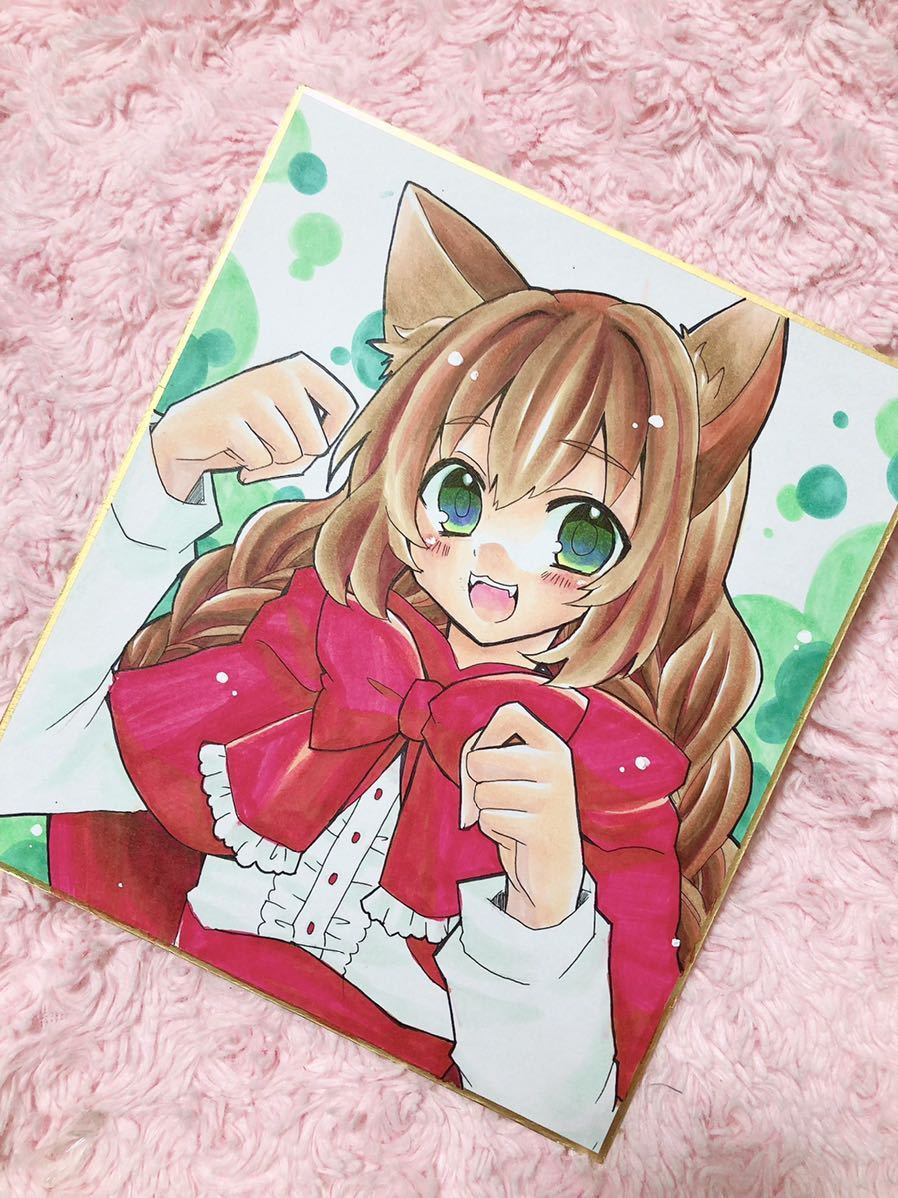 手描きイラスト 同人 オリジナル 色紙 コピック 女の子 手描き イラスト ケモ耳 手描きイラスト 売買されたオークション情報 Yahooの商品情報をアーカイブ公開 オークファン Aucfan Com