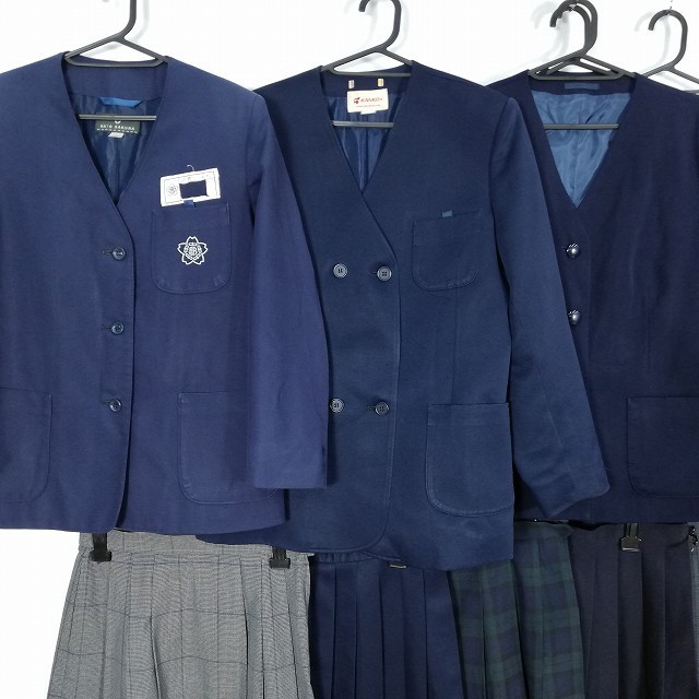 学生服 制服 いろいろ【大量】【10点】1円 イートン スカート セット 女子 山口岩国総合高校 中古 詰合わせ 39CS-513_2