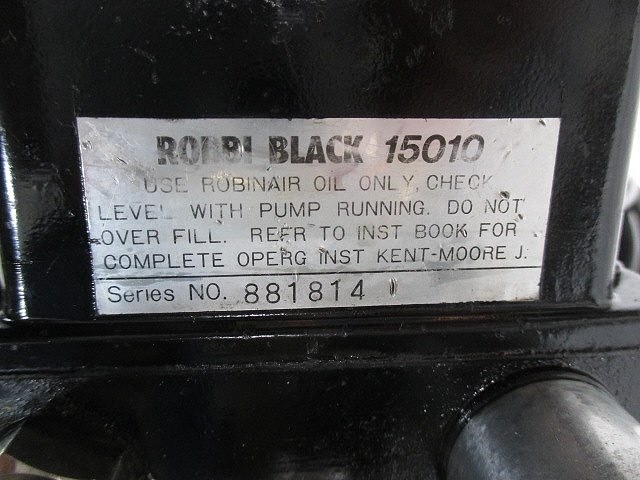 (511) ROBINAIR ロビネア ROBBI BLACK 15010 /TASCO TA159PA 逆流防止 真空ポンプ 