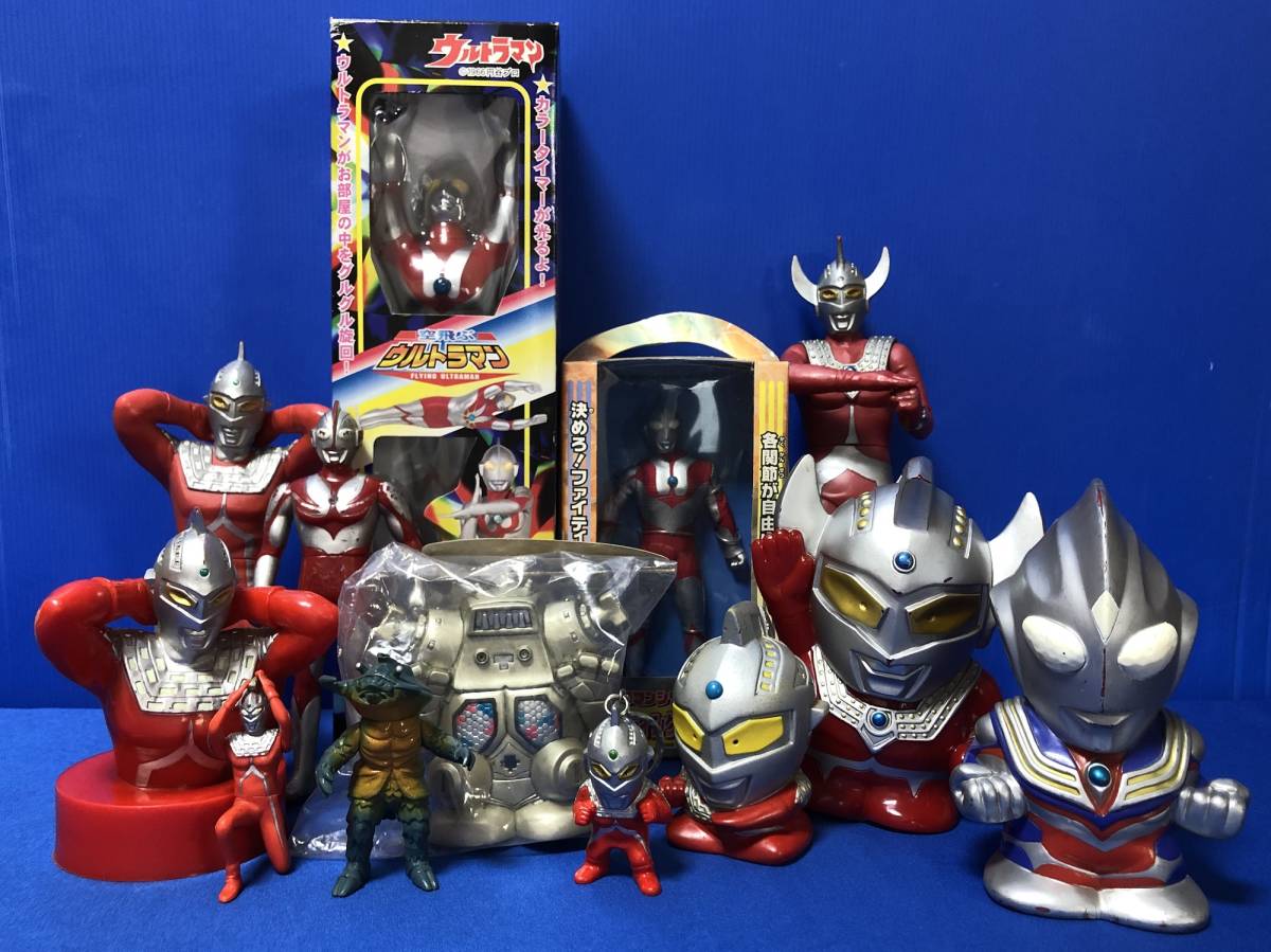 ウルトラマン ソフビ 貯金箱 非売品 当時物大量セット ユタカ 空飛ぶ