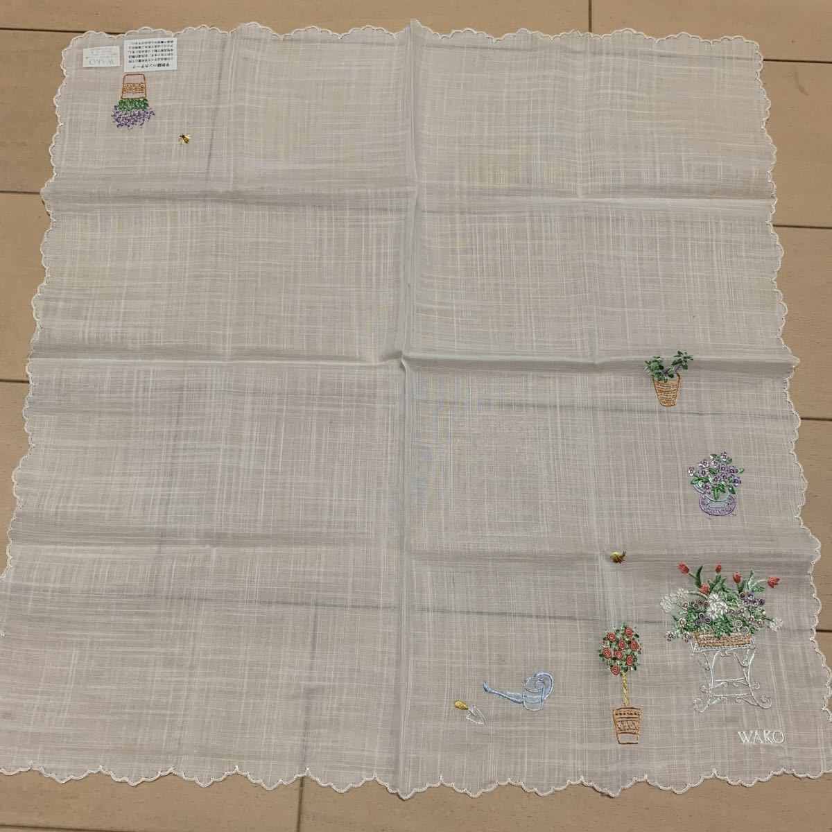 銀座和光 WAKO 手刺繍ハンカチ 【公式通販】