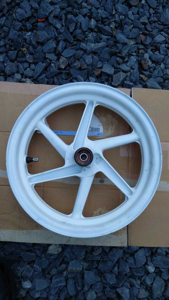 NSR50 純正ホイール Yahoo!オークション - NSR50 純正3本スポーク ホイール 前後セット 白/