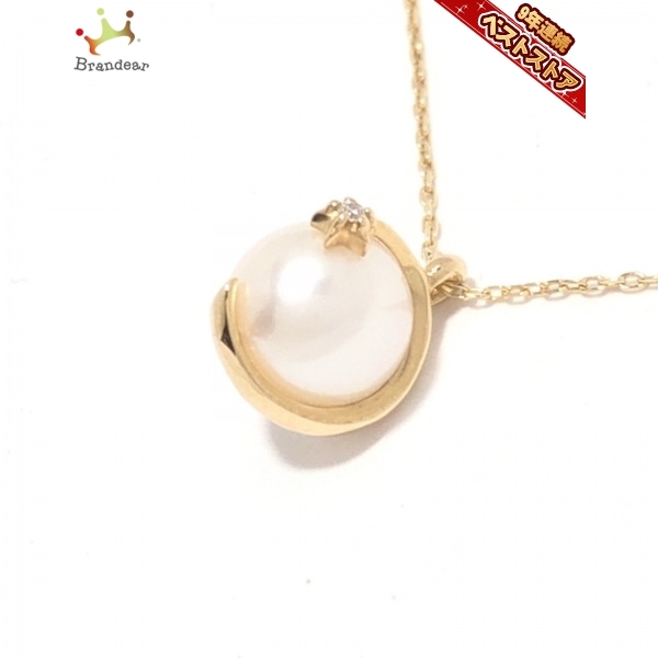 スタージュエリー STAR JEWELRY ネックレス K10YG×ダイヤモンド×パール