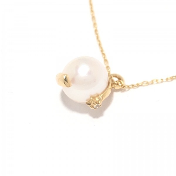 スタージュエリー STAR JEWELRY ネックレス K10YG×ダイヤモンド×パール