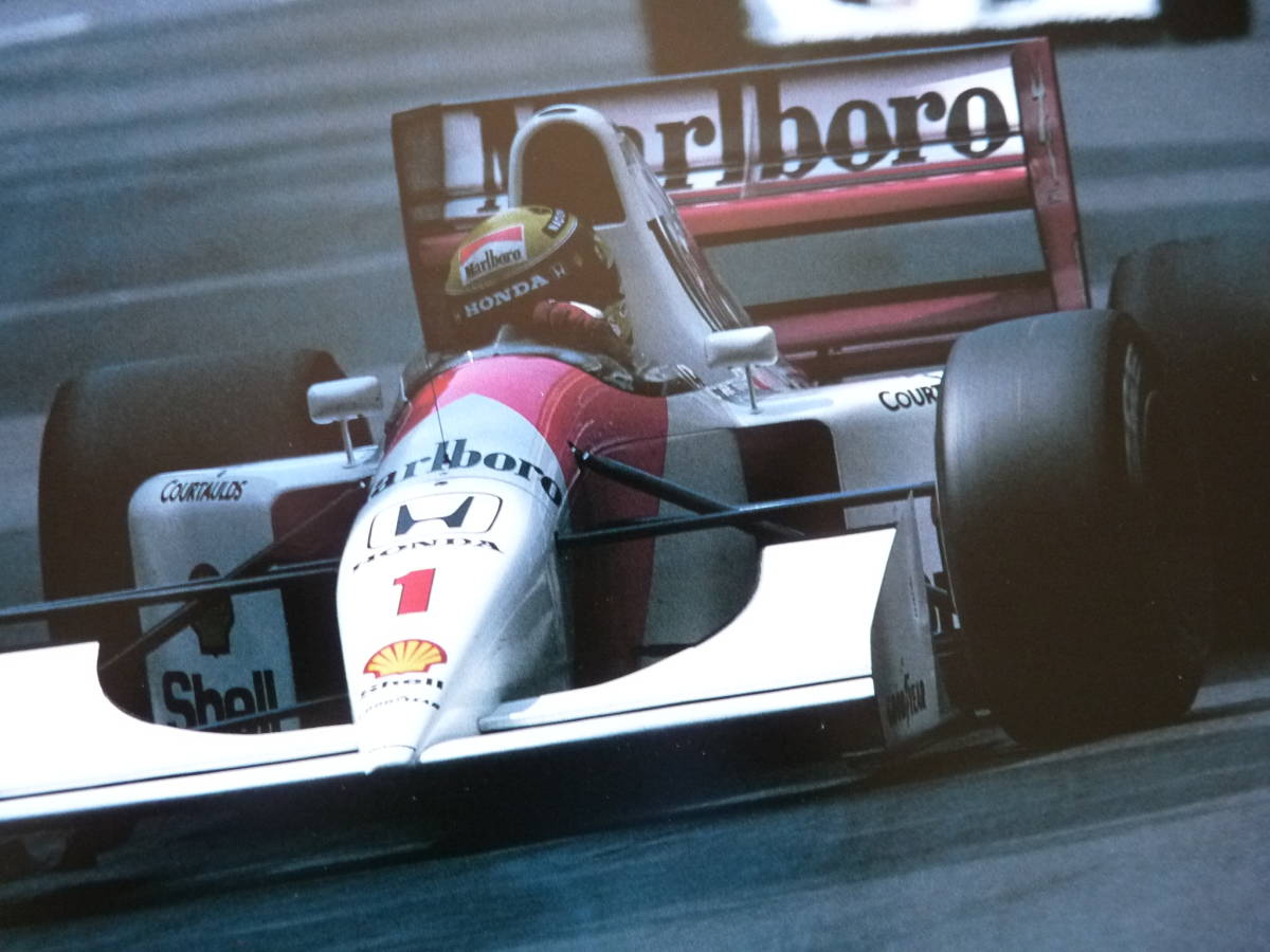 ホンダ製ポスター ホンダF1 1992年 マクラーレンMP4/7 アイルトン