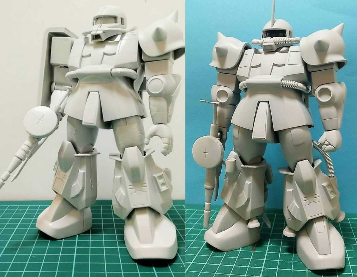 ガンプラ 完成品 旧キット 1/100MS-06RザクⅡシン・マツナガ大尉機