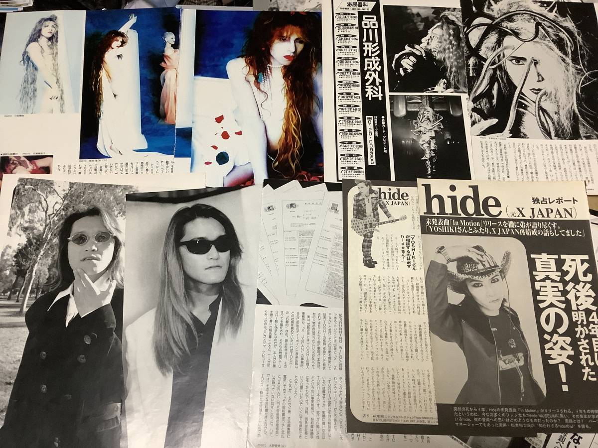 2 X JAPAN YOSHIKI TOSHI hide 切り抜き約40ページ(タレント)｜売買 