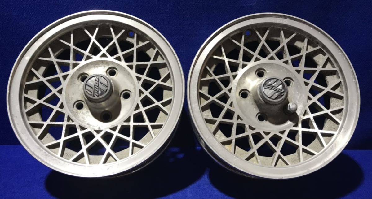 旧車 ZONA MESH ZONAメッシュ 5.5J 13 +15 114.3-4H 当時物 昭和