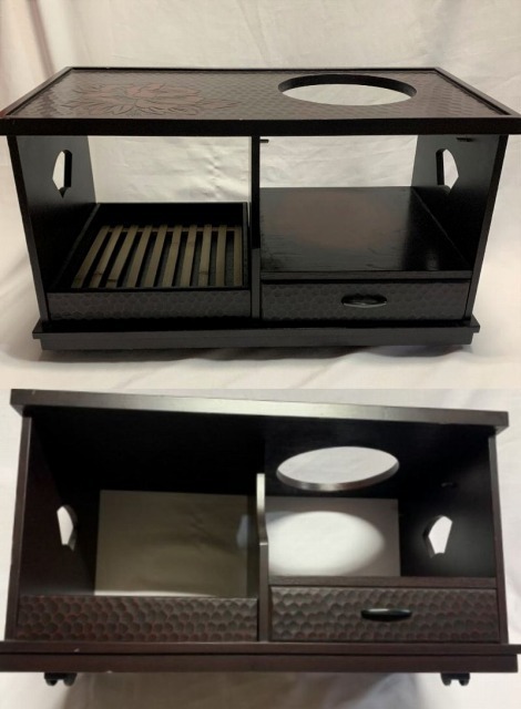 NSです 鎌倉彫ポットワゴン NS様専用です 鎌倉彫ポットワゴン