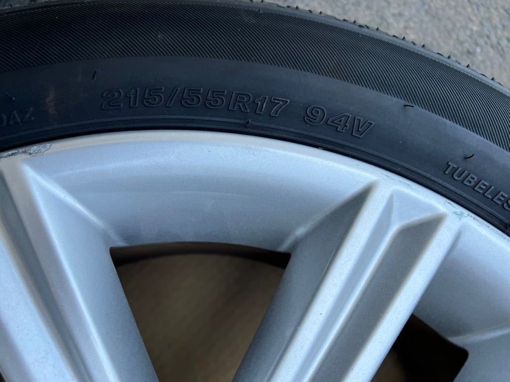 AWS210 クラウン 純正ホイールタイヤ4本セット 215/55R17 17×7.5J+40