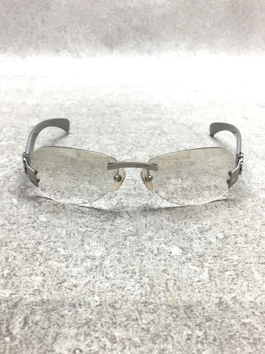 CHANEL◇ココマーク/サングラス/ケース付属/シルバー/GRY/4037/歪み有